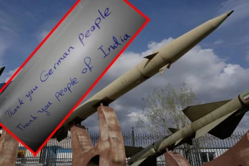 ஈரான் ஏவுகணையில் இந்தியர்களுக்கு நன்றி! கவனம் ஈர்த்த வாசகம்