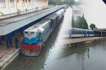 தொடர் மழையால் வெள்ளத்தில் மூழ்கிய மட்டக்களப்பு ரயில் நிலையம்!
