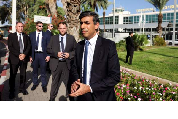 இஸ்ரேலை சென்றடைந்தார் பிரிட்டன் பிரதமர் ரிஷி சுனக் | Uk Pm Rishi Sunak In Israel
