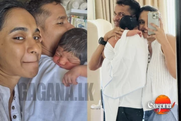 පුංචි දහේන් ගෙදර ආව සතුට කොහොම නම් කියලා... අලුත් පියපදවියට අශේන්ගෙන් ආදරණීය උණුසුමක් [PHOTOS]