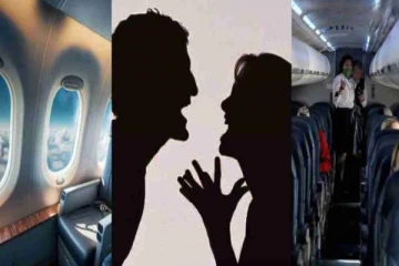 கணவன் - மனைவி போட்ட பயங்கர சண்டை - அவசரமாக தரையிறங்கிய விமானம்!