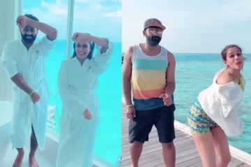 மாலத்தீவில் மோசமான உடையில் ஆடிய பாக்கியராஜ் மகன் - மருமகள்