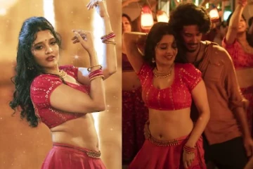 சமந்தாவுக்கே டஃப் கொடுக்கும் ஆட்டம்!! துல்கர் சல்மானுடன் இப்படியொரு கவர்ச்சியில் நடிகை ரித்திகா சிங்..