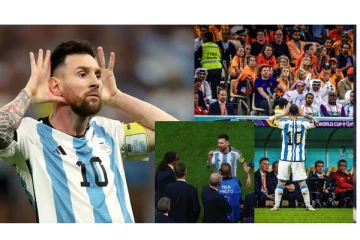 நெதர்லாந்து மேலாளரிடம் சைகை காட்டிய மெஸ்ஸி - தன் செயலுக்கு மனம் வருந்தினார்....!