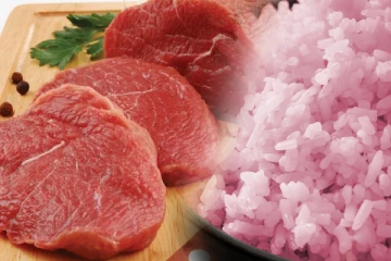 மாட்டிறைச்சி செல்கள் கலந்த புதிய அரிசி வகை!