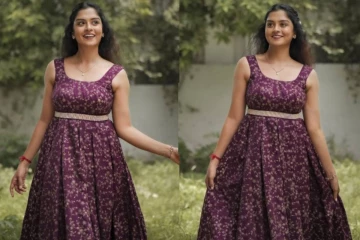 Purple நிற மாடர்ன் உடையில் சீரியல் நடிகை லட்சுமி ப்ரியா வெளியிட்ட போட்டோஸ்...