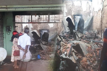 முல்லைத்தீவு- தண்ணீரூற்று பிரதேசத்தில் தீ விபத்து