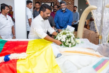 ජනපති අනුර සේනාධිරාජා මහතාගේ දේහයට අවසන් ගෞරව දක්වයි..(PHOTOS)