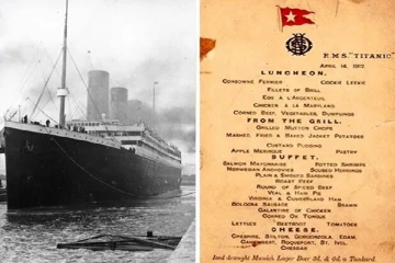 வைரலாகும் டைட்டானிக் கப்பலின் 111 ஆண்டுகள் பழமையான மெனு!