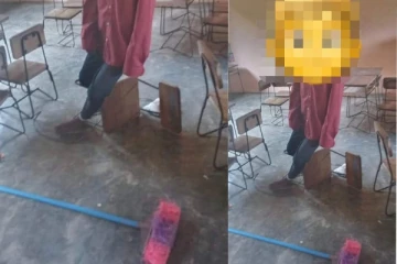 පාසලක පංති කාමරයක් තුල තරුණයෙක් සියදිවි හානිකරගනී..සංවේදී සටහනක් ද හමුවෙයි.(PHOTOS)