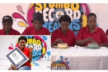 ஒரு நிமிடத்தில் இத்தனை கோழி கால்களை சாப்பிட்டு உலக சாதனை படைத்த பெண்!