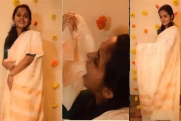 புடவையை சாப்பிடலாமா? பெண்ணின் அசத்தல் யோசனை