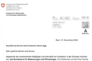 வானிலை தொடர்பில் சுவிட்சர்லாந்தில் வலம் வரும் ஒரு புதிய மோசடி: அதிகாரிகள் எச்சரிக்கை