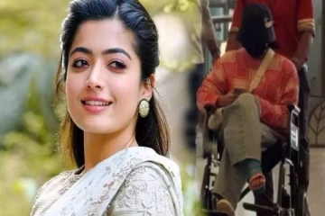 வீல் சேரில் பரிதாபமாக விமான நிலையத்திற்கு வந்த ராஷ்மிகா... வைரலாகும் காணொளி