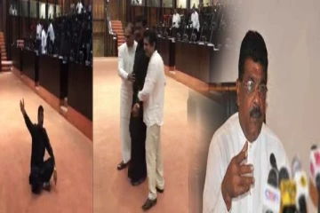 கடற்றொழிலாளர்களுக்கான பிரச்சினை குறித்து நாடாளுமன்றில் ஆர்ப்பாட்டம்