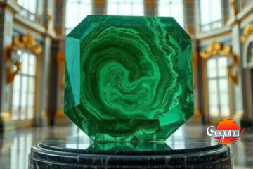 රත්තරන් වලට වඩා වටින මරකත මැණිකක් මැඩගස්කර ජනපති මැදුරෙන් මතුවෙලා [PHOTO]