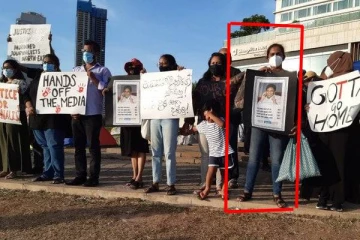 ஹோ கோம்  கோட்டா; காலி முகதிடலுக்கு வந்த லசந்த  மனைவி!