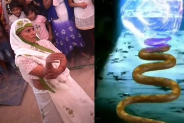 திடீர்னு நாகினியாக மாறிய பெண்...திருமண வீட்டில் நடந்த கூத்து! பேரனுடன் போட்டம் ஆட்டம்