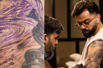 විරාට් කෝලිගේ වම් අතේ අලුතින් කළ පච්චය ගැන රසිකයන් අතර කතාබහක් [VIDEO]