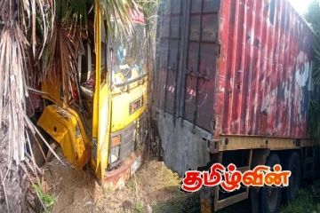 யாழில் வேகக்கட்டுப்பாட்டை இழந்த சீமெந்து லொறி விபத்து