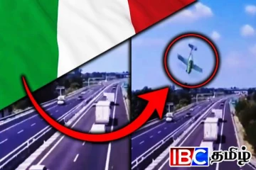 இத்தாலியில் சாலையில் விழுந்து பற்றியெரிந்த விமானம்: இருவர் பலி