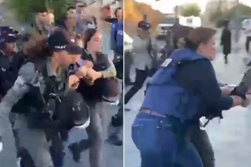 செய்தி சேகரிப்பில் ஈடுபட்ட பெண் நிருபர் உள்பட 2 பேரை கைது செய்த பொலிஸார்