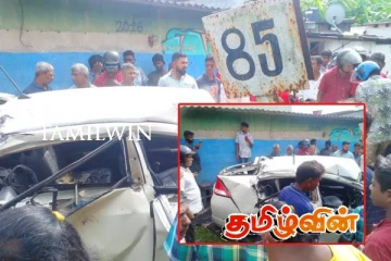 தொடருந்துடன் கார் மோதி கோர விபத்து : பலர் படுகாயம்