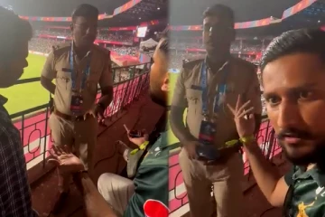 “பாகிஸ்தான் ஜிந்தாபாத்” சொல்லக் கூடாதா? பாக். ரசிகரை தடுத்த காவலர் - வைரலாகும் Video!