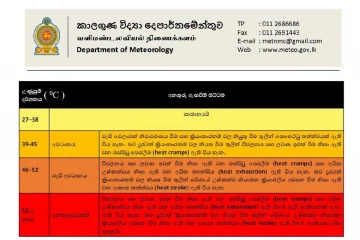 සූදානම් වන්න - දිවයිනේ මේ අයට අවවාදාත්මක නිවේදනයක්