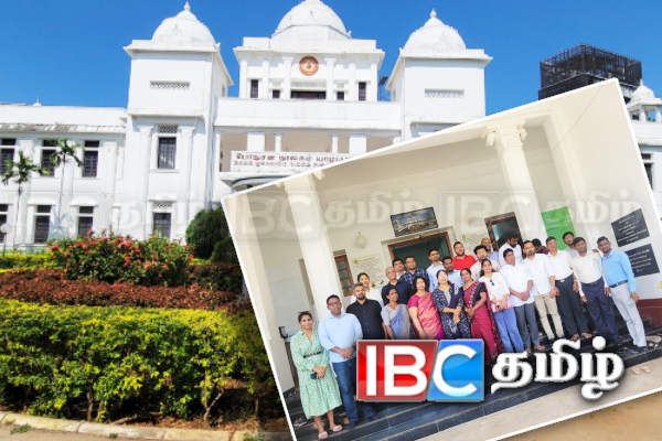 யாழ் பொதுசன நூலகத்தை பார்வையிட்ட அரசியல் கட்சிகளின் இளம் தலைவர்கள் !