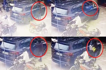 கார் கண்ணாடியை உடைத்து 13 இலட்சம் ரூபா திருட்டு: வெளியாகிய அதிர்ச்சி காணொளி