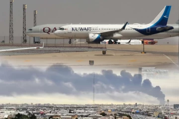 குவைத் சர்வதேச விமான நிலையத்தில் தாக்குதல்; எரிபொருள் தொட்டிகளில் பெரும் தீ