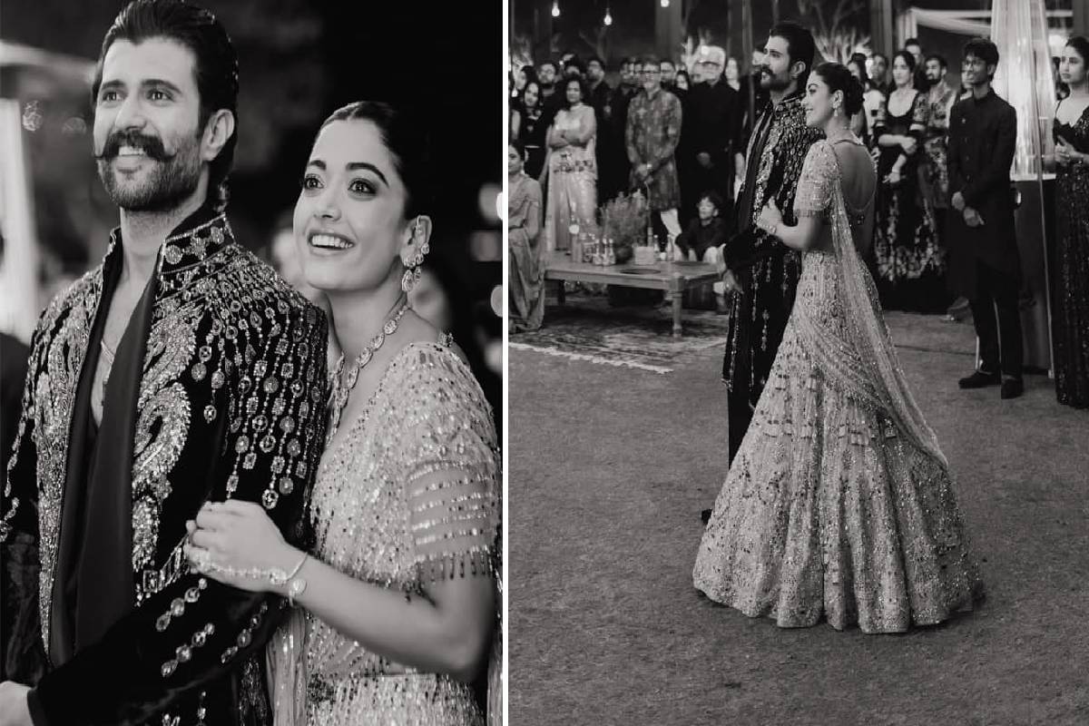 மண்டியிட்ட ரஷ்மிகா... வெட்கப்பட்ட விஜய்தேவர் கொண்டா- வெளியான சங்கீத் போட்டோஸ் | Vijay Deverakonda Rashmika Mandanna Sangeet Photos மண்டியிட்ட ரஷ்மிகா... வெட்கப்பட்ட விஜய்தேவர் கொண்டா- வெளியான சங்கீத் போட்டோஸ் | Vijay Deverakonda Rashmika Mandanna Sangeet Photos