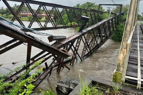 இடிந்து விழுந்த கொழும்பு - காலி வீதி பழைய பாலம் | Climate In Sri Lanka Rain