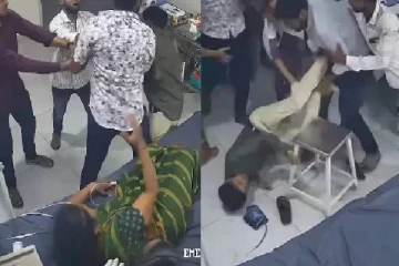 செருப்பு அணிய வேண்டாம் என சொன்ன மருத்துவர்...திடீரென நடந்த தாக்குதல் - வைரல் வீடியோ!