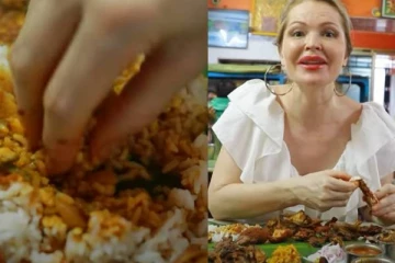 மதுரை உணவகத்தில் ஒரு புடி புடிக்கும் வெளிநாட்டு பெண்! ஓடுறது, தாவுறது பறக்குறது எல்லாமே இருக்கு?