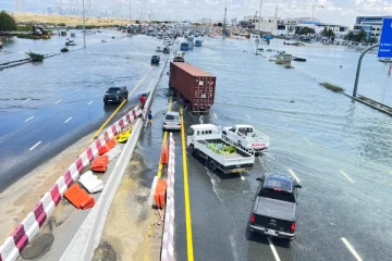 டுபாயில் கனமழை : பொதுசேவைகள் முடக்கம்