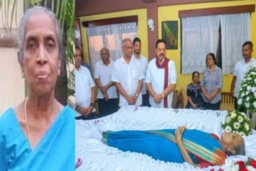 சுமந்திரன் எம்.பியின் தாயாருக்கு அஞ்சலி செலுத்தினார் மகிந்த..!