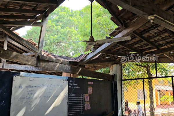 திருகோணமலையில் திடீரென இடிந்து விழுந்த பாடசாலை கட்டடம் | Muthuru Central College Building Collapses