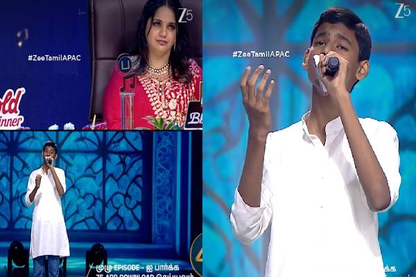 சரிகமப: ஒரிஜினல் சிங்கருக்கே டஃப் கொடுக்குராரே! நடுவர்களை மெய்சிலிர்க்க வைத்த சிறுவன் | Saregamapa Lil Champs Season 5 Sat Promo சரிகமப: ஒரிஜினல் சிங்கருக்கே டஃப் கொடுக்குராரே! நடுவர்களை மெய்சிலிர்க்க வைத்த சிறுவன் | Saregamapa Lil Champs Season 5 Sat Promo