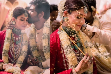 சிவப்பு நிற சேலையில் தேவதையாக வந்த நயன்தாரா! அணிந்திருந்த நகை பற்றி தெரியுமா? வெளியான புகைப்படங்கள்