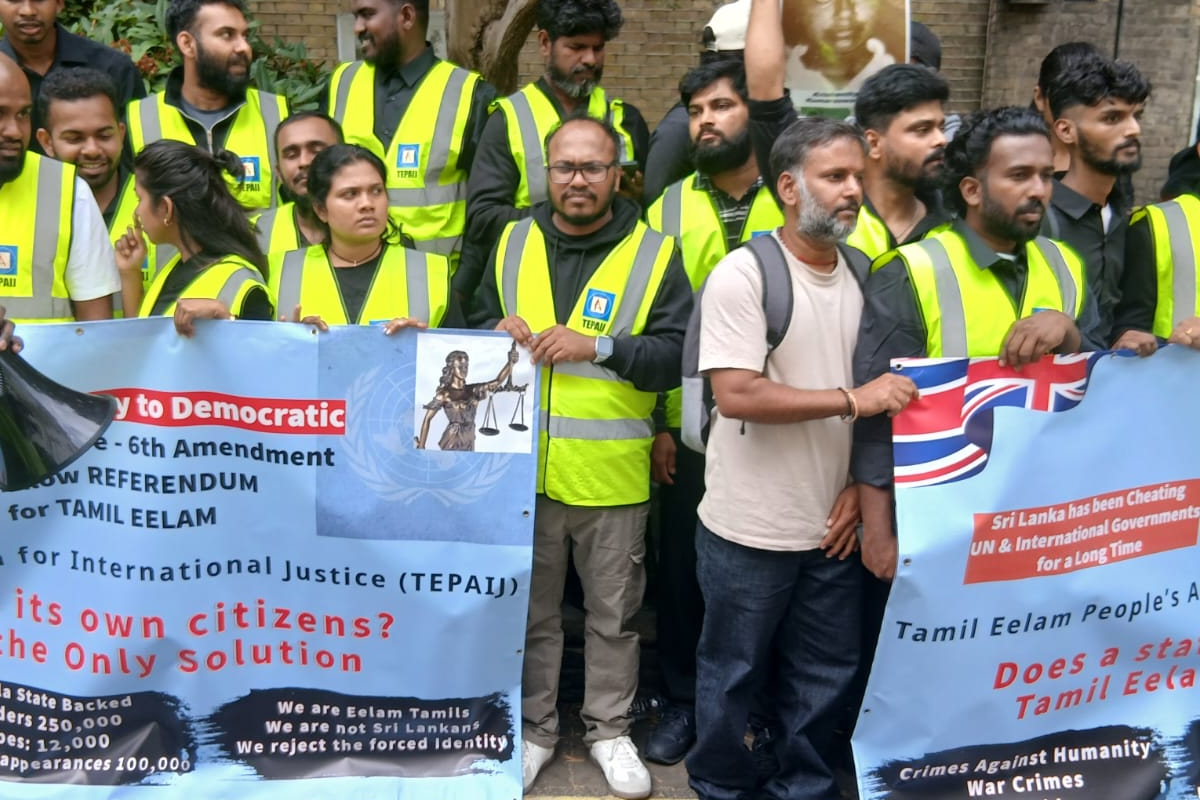 தமிழர்களுக்கு நீதி கோரி லண்டனில் போராட்டம் | Protest London Demanding Justice Tamils Black July தமிழர்களுக்கு நீதி கோரி லண்டனில் போராட்டம் | Protest London Demanding Justice Tamils Black July