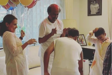 ஹாப்பி பர்த்டே ரஜினிகாந்த்.. வீட்டில் ஹோலி கொண்டாடிய குடும்பத்தின் புகைப்படங்கள்