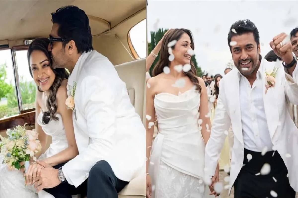 20 ஆண்டுகால காதல்... ஜோதிகாவின் திருமண உடையில் ஒளிந்திருந்த காதல் குறியீடுகள்! | Love Details In Jyo Suriya 20 Anniversary Wedding 20 ஆண்டுகால காதல்... ஜோதிகாவின் திருமண உடையில் ஒளிந்திருந்த காதல் குறியீடுகள்! | Love Details In Jyo Suriya 20 Anniversary Wedding