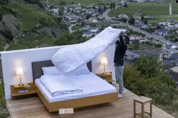 சுவிட்சர்லாந்தில் நான்கு பக்கமும் சுவர்களே இல்லாத ஒரு ஹொட்டல்: பின்னணியில் இருக்கும் நல்ல நோக்கம்