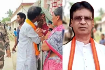 வாக்கு சேகரிப்பின் போது பெண்ணுக்கு முத்தம் - பாஜக எம்பியின் தகாத செயல்!