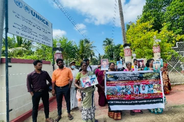 வலிந்து காணாமல் ஆக்கப்பட்டவர்களுக்கு நீதி வேண்டி தமிழர் பகுதியில் கவனயீர்ப்பு போராட்டம்(Video)