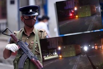 நடுவீதியில் கவிழ்ந்த கொள்கலன் வாகனம் : போக்குவரத்திற்கு சிக்கல்