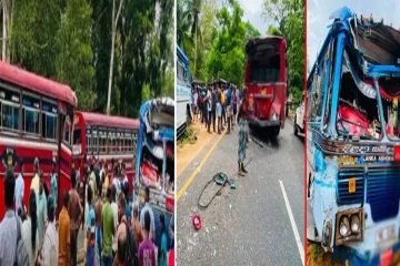 இரண்டு பேருந்துகள் மோதி கோர விபத்து! ஆறு பேர் வைத்தியசாலையில் அனுமதி