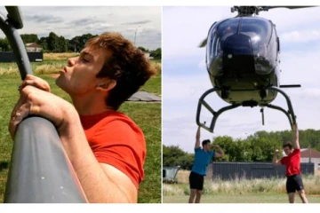 பறக்கும் ஹெலிகாப்டரில் புல் அப்ஸ்! கின்னஸ் சாதனை படைத்த இளைஞர்